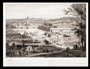 Uitzicht op een Franse Phalanstère